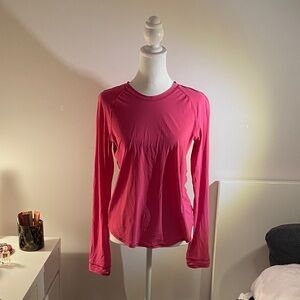 Pink lululemon Long Sleeve Women's workout Top